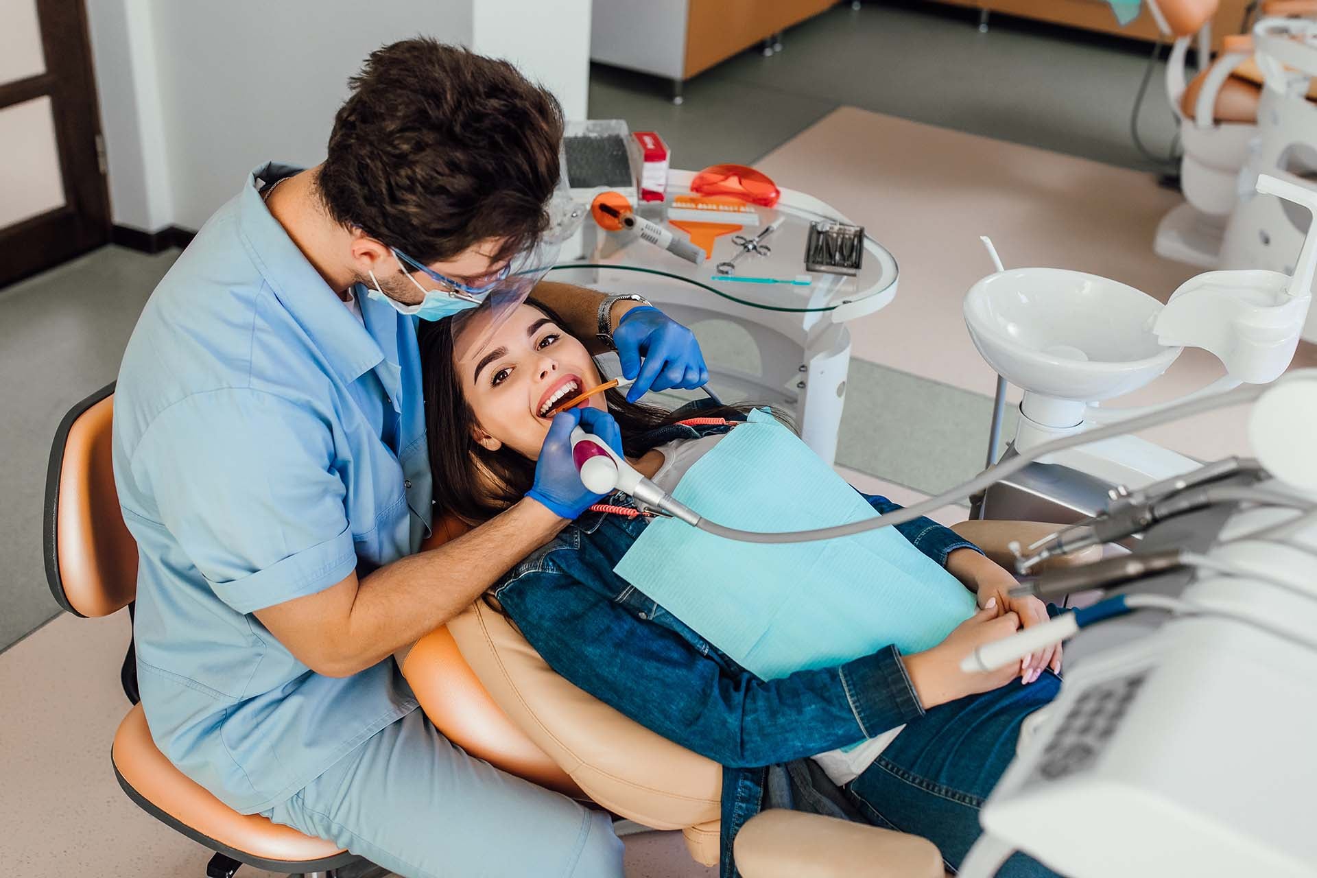 Patient receiving dental care